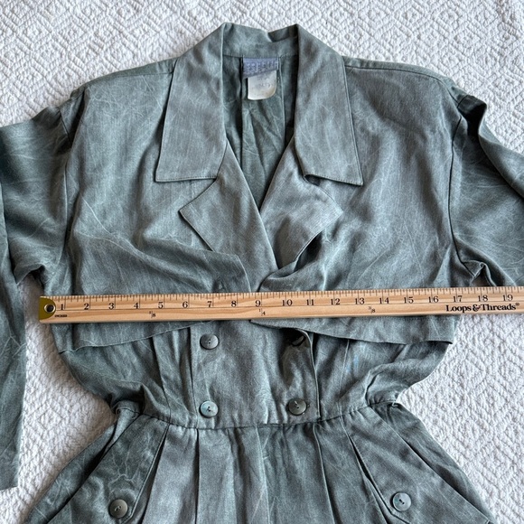 Vintage Rabbit Rabbit Rabbit Aqua Green Romper Size 6 - 100% Rayon - Picture 5 of 7